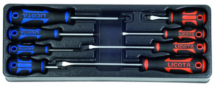 Sada šroubováků ve výplni do dílenského vozíku, 8 dílů - LIACK384014