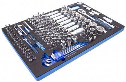 Profesionální gola sada 1/4" a 1/2", 148 kusů ve výplni dílenského vozíku - LIACKE38101