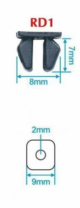 Plastové příchytky čalounění, 10 ks
