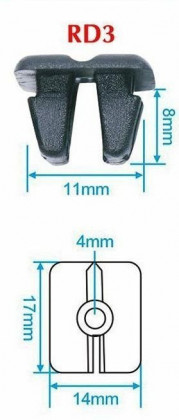 Plastové příchytky čalounění, 10 ks