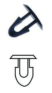 Plastové příchytky čalounění, 10 ks - HRD18