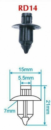Plastové příchytky čalounění, 10 ks