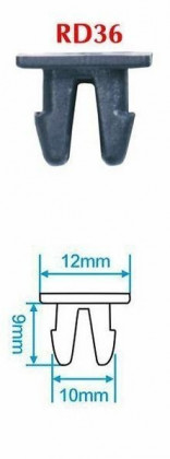 Plastové příchytky čalounění, 10 ks