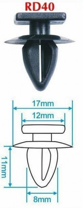 Plastové příchytky čalounění, 10 ks