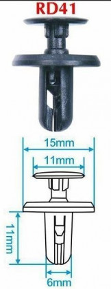 Plastové příchytky čalounění, 10 ks - HRD39
