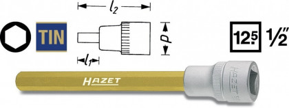 Dlouhá hlavice s bitem HEX 1/2" S9 Hazet 986LG-9 - HA156481