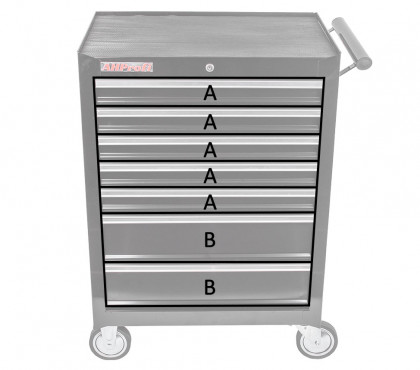 Skříň na nářadí pojízdná TBR4007U-X černá