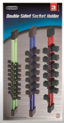 Plastový držák hlavic 3 ks pro 1/4", 3/8" a 1/2", QJ7119