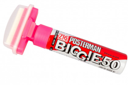 Fixy na sklo voděodolné Posterman Biggie - 50 mm - růžová fl. - 458050110