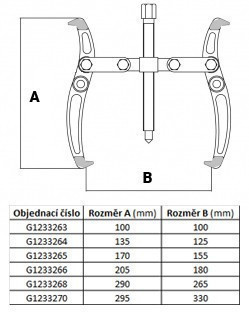 Dvouramenný stahovák 200 mm - G1233268