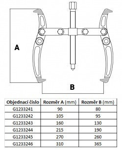 Dvouramenný stahovák 100 mm - G1233242