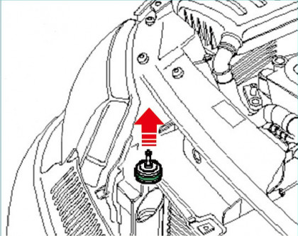 Reverzní kladivo pro vyndání zátky chladiče - KF1602