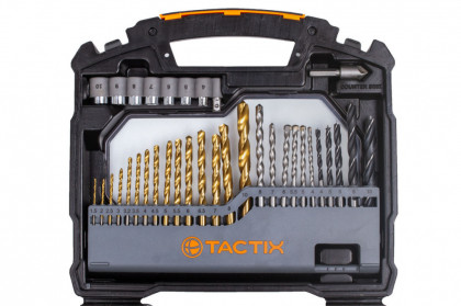 Sada vrtáků a příslušenství v plastovém kufru, 90 ks - TC418739