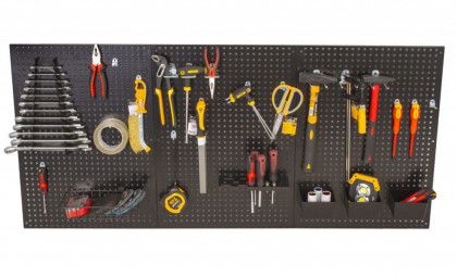 Děrované desky s příslušenstvím, 27 dílů - JJ001190