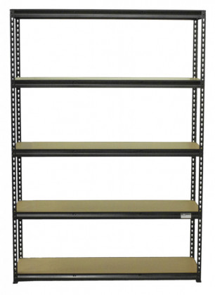 Policový regál, 5 polic - 1200 x 410 x 1830 mm - AH007