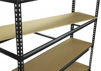 Policový regál, 5 polic - 1200 x 410 x 1830 mm - AH007