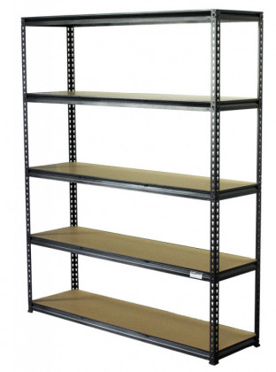 Policový regál, 5 polic - 1500 x 410 x 1830 mm - AH011