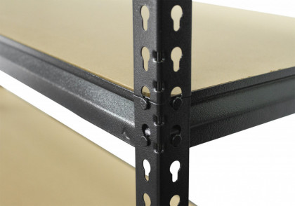 Policový regál, 5 polic - 1500 x 410 x 1830 mm - AH011