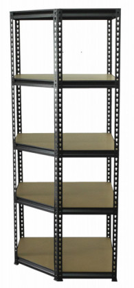 Rohový policový regál, 5 polic - 1830 x 730 x 730 mm - AH017