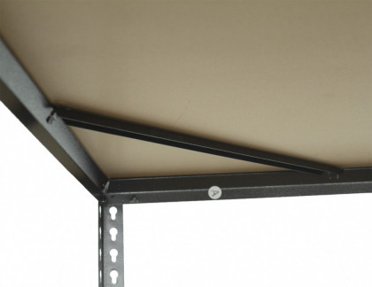 Rohový policový regál, 5 polic - 1830 x 730 x 730 mm - AH017