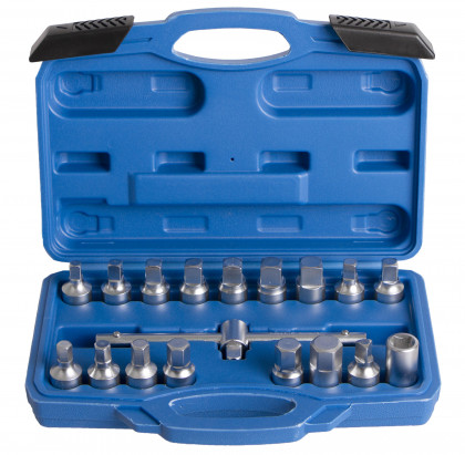 Sada nástrčných klíčů na zátky olejových van 18 dílů - H0009