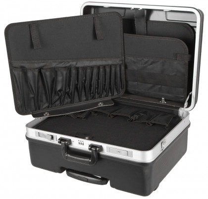 Kufr na nářadí na kolečkách, ABS, 500 x 400 x 255 mm - AH15021