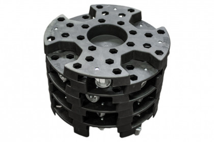 Pojízdný stojan na pneumatiky (plošina), 64x64x11 cm - TC0509