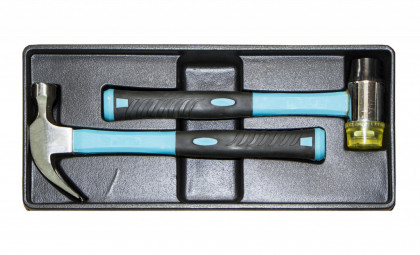 Sada kladiva a gumové palice ve výplni do dílenského vozíku, 2 díly - VV002PK01