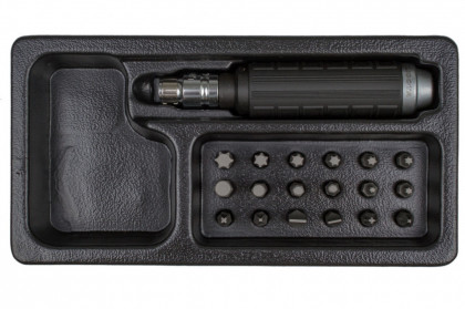 Úderový šroubovák s bity ve výplni do dílenského vozíku, 20 dílů - LIACK274012