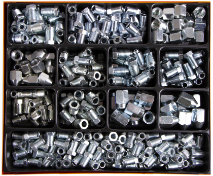 Sada šroubů a matic pro brzdové potrubí, 340 ks - WP10001