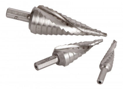 Sada stupňovitých vrtáků, HSS, 3 ks - VSSV3P