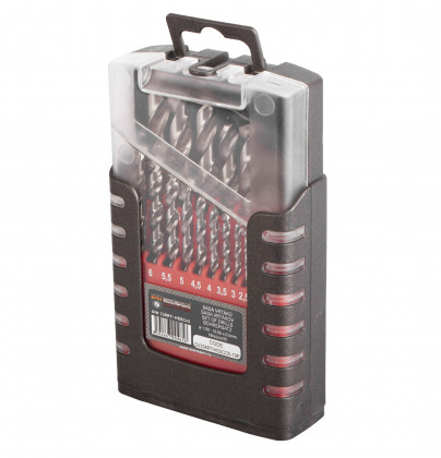 Sada vrtáků do kovu, 1 - 10 mm, 19 ks - HSSCO519P