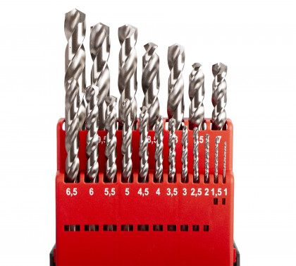 Sada vrtáků do kovu, 1 - 10 mm, 19 ks - HSSCO519P