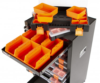 Kovová skříňka s organizéry na drobný materiál - TC320056