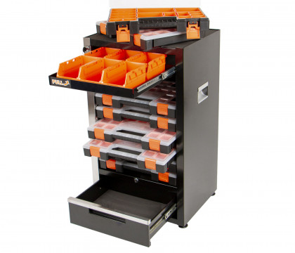 Kovová skříňka s organizéry na drobný materiál - TC320056