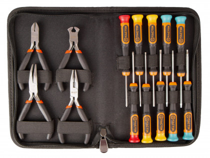 Hodinářské šroubováky a mini kleště, 14 ks - TC545714