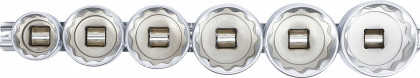 Nástrčné klíče, dvanáctihranné, 1/2 ", 6 ks, 24 - 38 mm - B70102