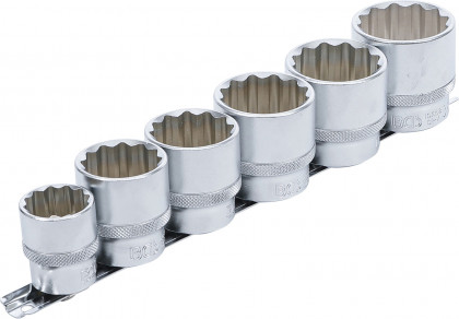 Nástrčné klíče, dvanáctihranné, 1/2 ", 6 ks, 24 - 38 mm - B70102