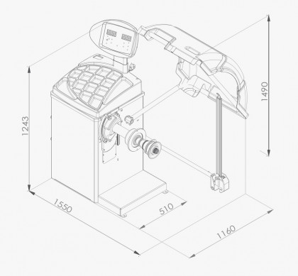 Vyvažovačka kol 10" - 28" CB68, automat 3D - F16114