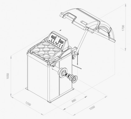 Vyvažovačka kol 10" - 24" CB910GB - F16105