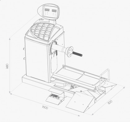 Vyvažovačka nákladních kol 8" - 35" CB46, automat 2D - F16124
