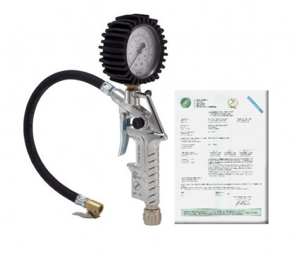 Hustič pneu s manometrem OMG73, 0-10 bar - F10245