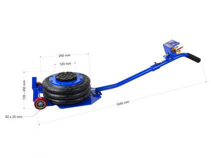 Pojízdný pneumatický zvedák, 3 t - G02062