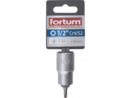 Hlavice zástrčná 1/2" hrot TORX, T20, L 55mm