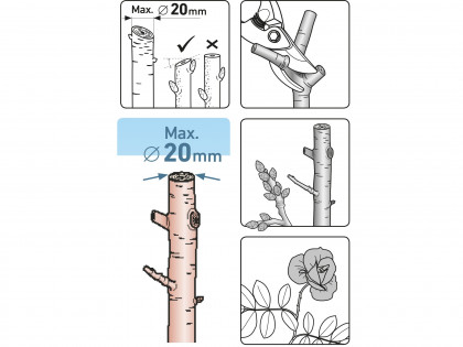 Nůžky zahradnické celokovové, 225mm, HCS