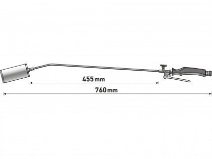 Hořák nahřívací na propan-butan, průměr 60mm, délka 760mm