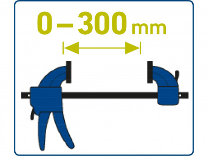 Svěrka rychloupínací, 300mm, 165-450mm