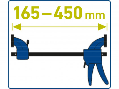 Svěrka rychloupínací, 300mm, 165-450mm