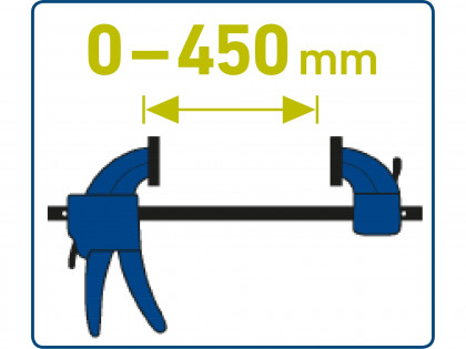 Svěrka rychloupínací, 450mm, 165-600mm