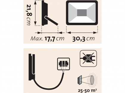 Reflektor LED, 4500lm, Economy